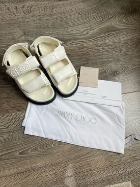 Like New JIMMY CHOO Double-Strap Sandals (Size 5.5)
